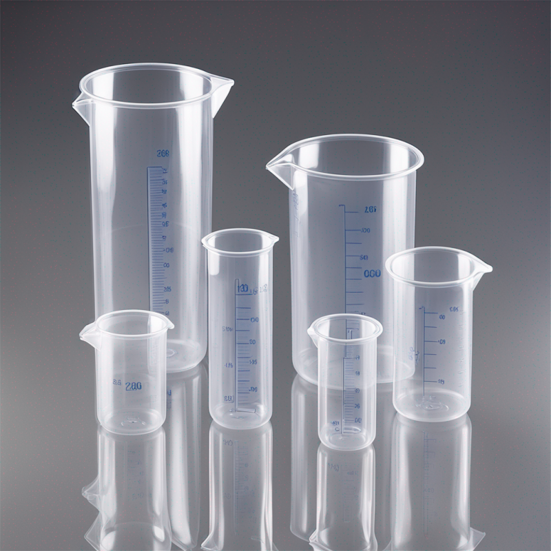 Heat-Resistant 250ml Plastic Beaker Set for High Precision Lab Operations | Set of 6