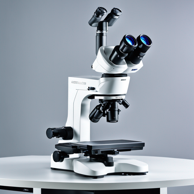 Advanced Trinocular Clinical Examination Microscope with Integrated Camera and LED Illumination