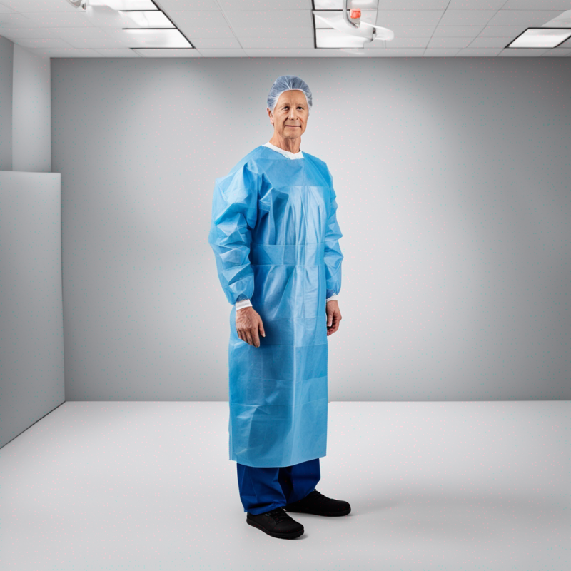 Fluid-resistant AAMI Level 3 Disposable Gown for Healthcare Professionals | Biohazard Protection