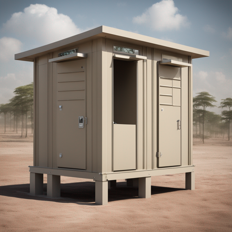 Durable Double Cubicle Latrine Superstructure - Innovative Restroom Solution for Public Amenities
